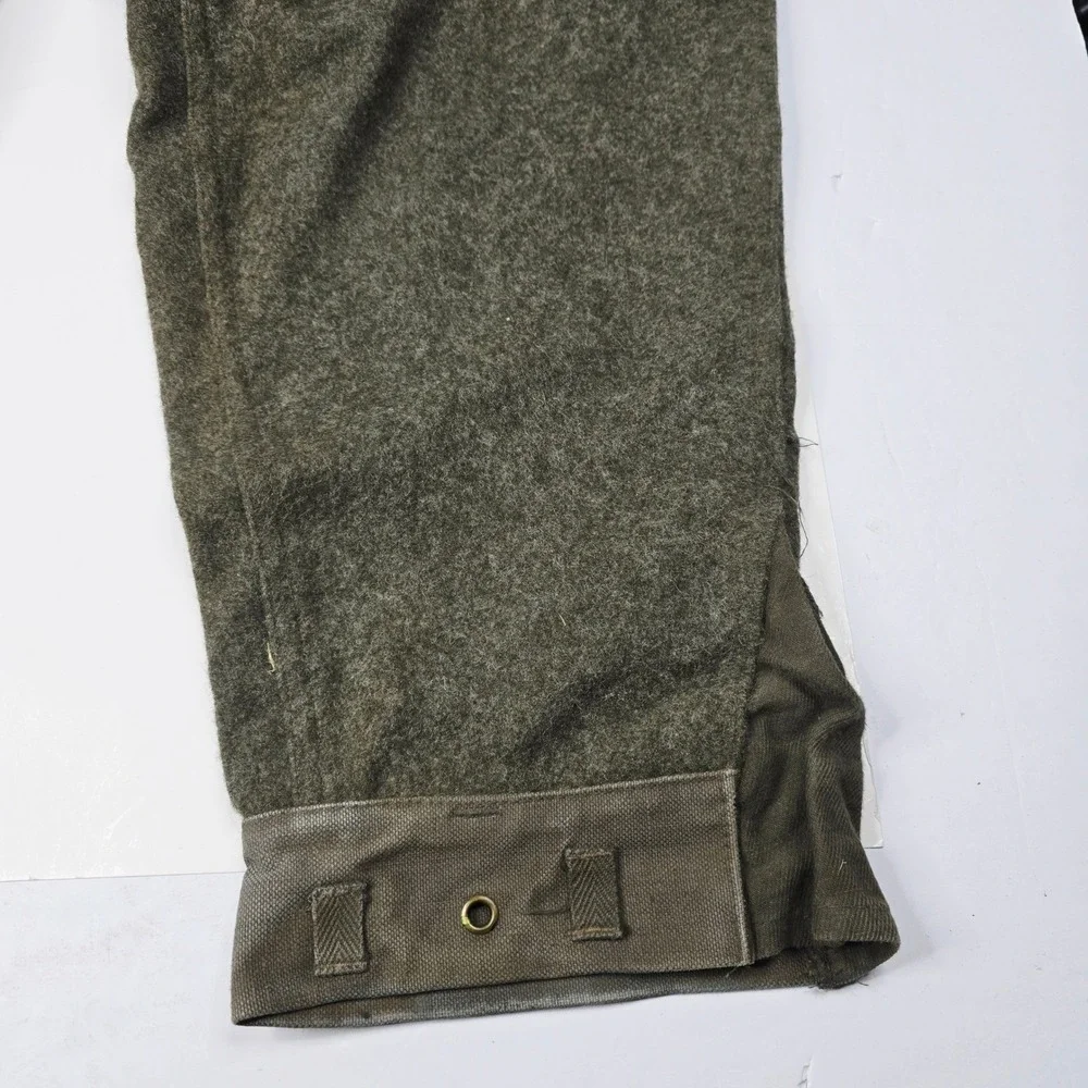 1970 Vintage Swiss Army Wool‎ Cargo Pants d 100 Military Olive Green Men Size M